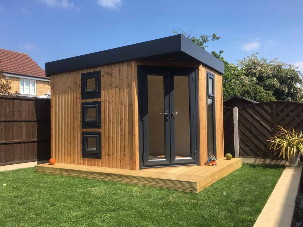 small corner garden room in sunshine