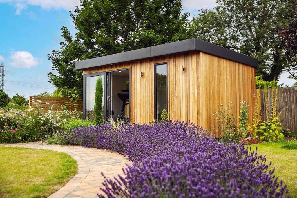 garden gym in situ within garden setting