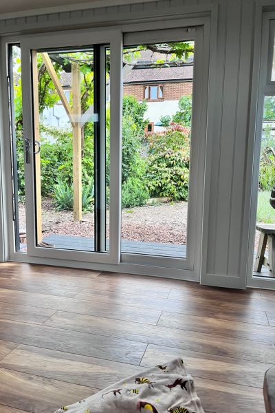 interior of garden room looking back towards house 