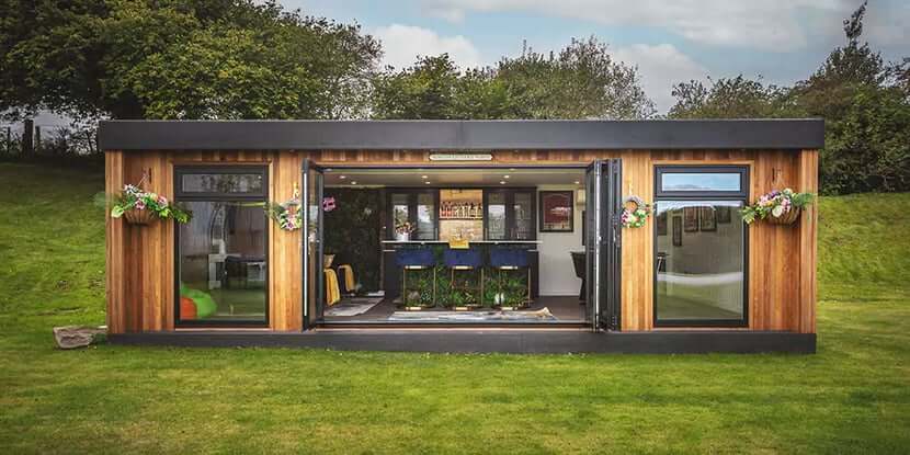garden bar sited in large garden area